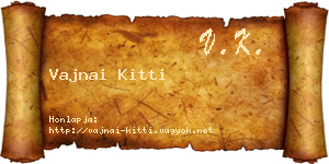 Vajnai Kitti névjegykártya