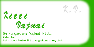 kitti vajnai business card